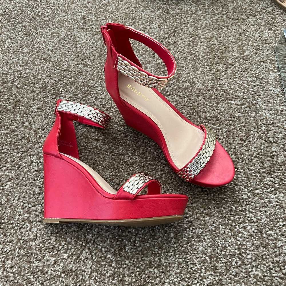 Bamboo  red wedges